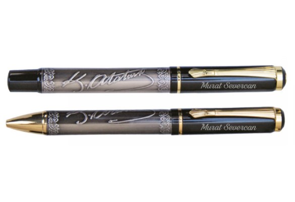 ataturk imzali kalem seti